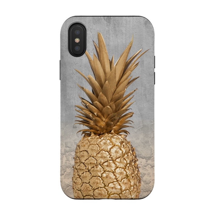 iPhone Xs / X StrongFit Gold Pineapple and Marble by  Utart