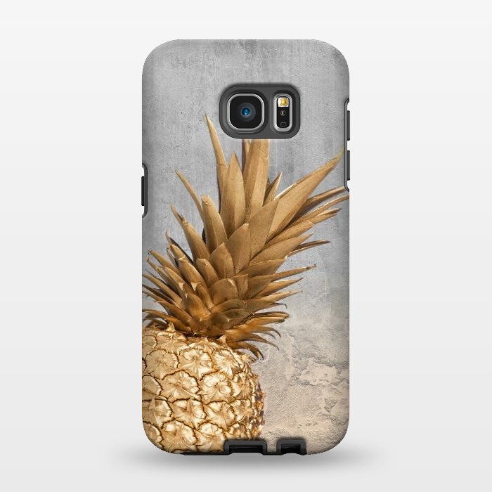 Galaxy S7 EDGE StrongFit Gold Aloha Pineapple  by  Utart