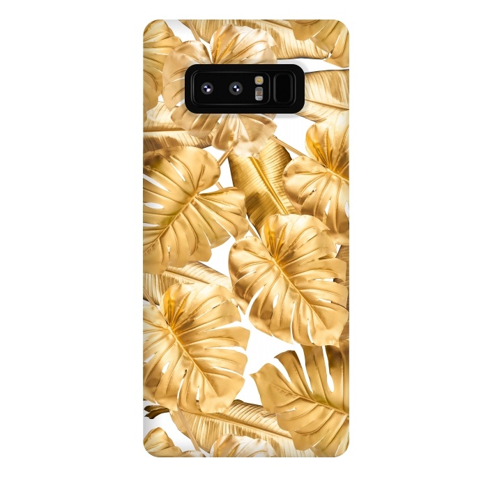 Galaxy Note 8 StrongFit Aloha Gold Monstera Jungle by  Utart