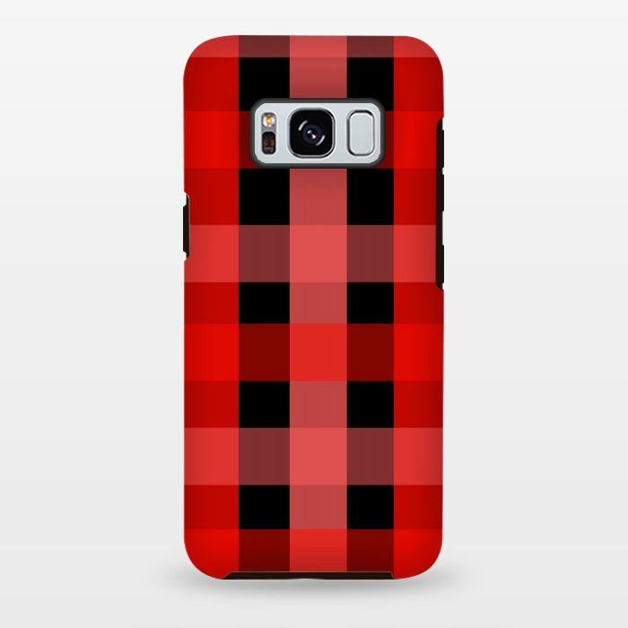 Galaxy S8 plus StrongFit red black checks by MALLIKA