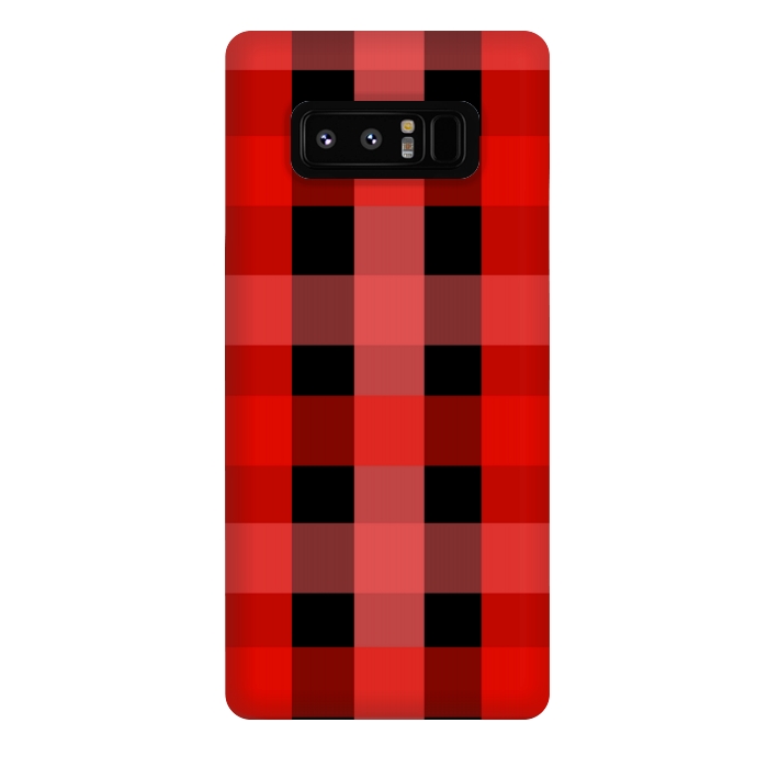 Galaxy Note 8 StrongFit red black checks by MALLIKA