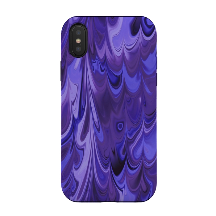iPhone Xs / X StrongFit Purple Faux Marble 2 by Andrea Haase