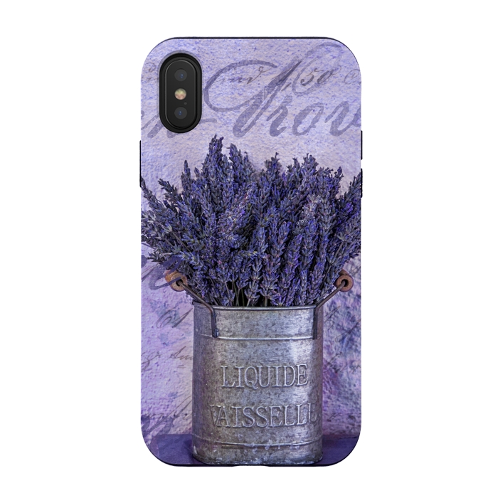iPhone Xs / X StrongFit Lavender Bouquet In Tin Can by Andrea Haase