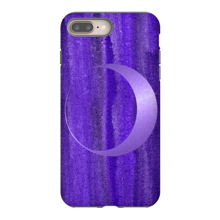 iPhone 7 plus StrongFit Shiny Purple Half Moon  by Andrea Haase