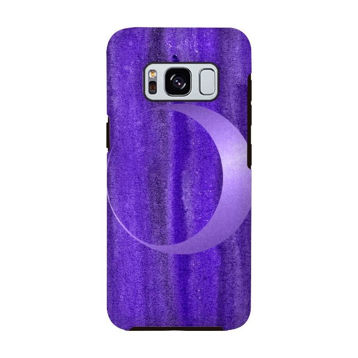 Galaxy S8 StrongFit Shiny Purple Half Moon  by Andrea Haase