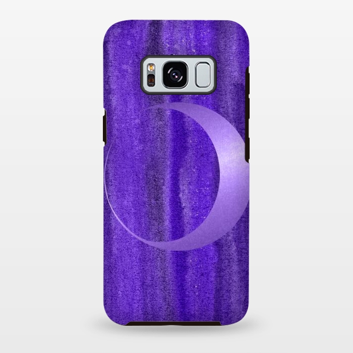 Galaxy S8 plus StrongFit Shiny Purple Half Moon  by Andrea Haase