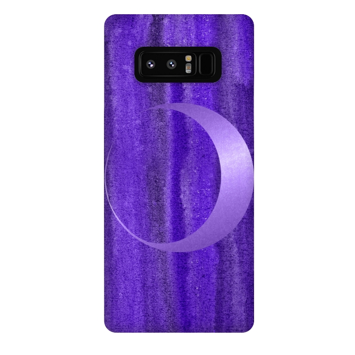 Galaxy Note 8 StrongFit Shiny Purple Half Moon  by Andrea Haase