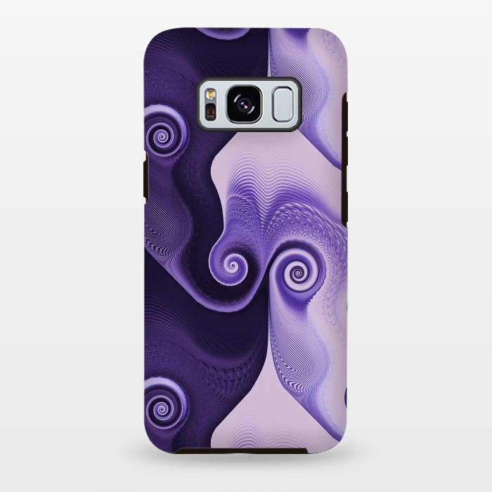 Galaxy S8 plus StrongFit Fancy Purple Spirals by Andrea Haase