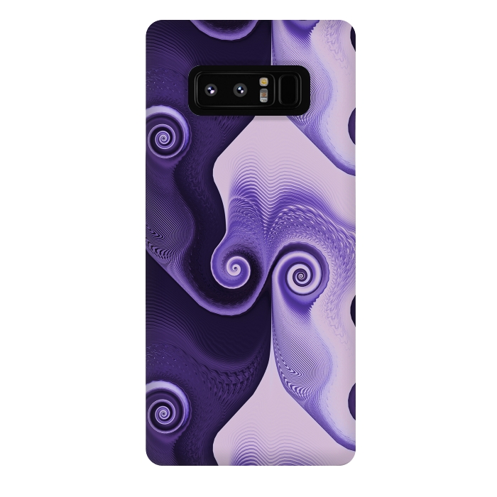 Galaxy Note 8 StrongFit Fancy Purple Spirals by Andrea Haase