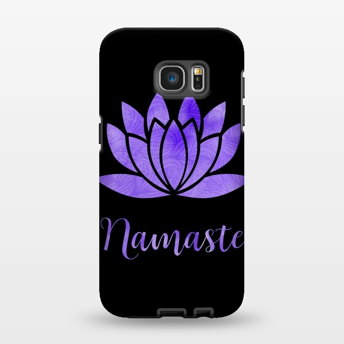 Galaxy S7 EDGE StrongFit Namaste Lotus Flower by Andrea Haase