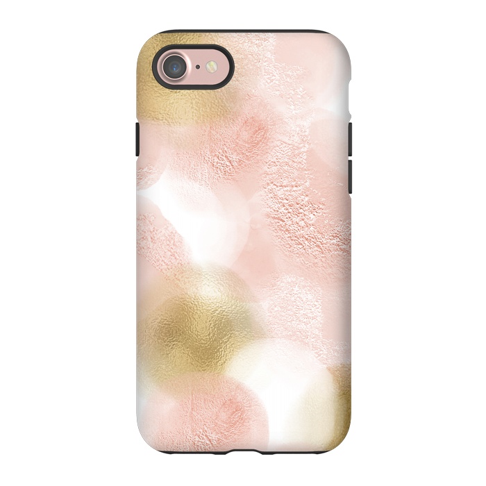 iPhone 7 StrongFit Gold and Pink Blush Dots by  Utart
