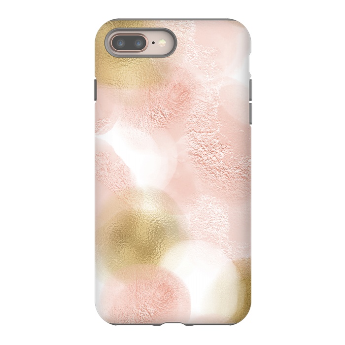 iPhone 7 plus StrongFit Gold and Pink Blush Dots by  Utart