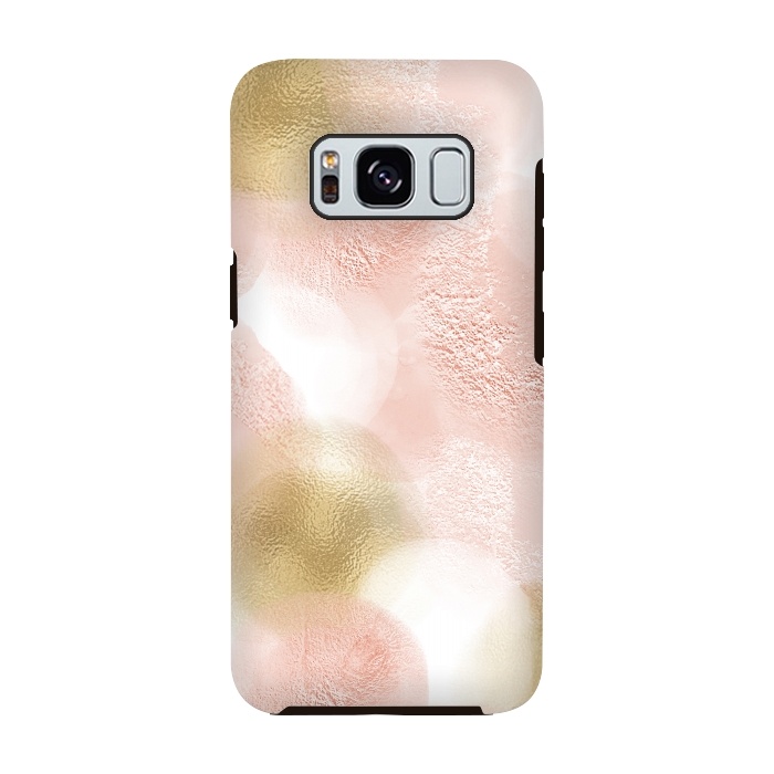 Galaxy S8 StrongFit Gold and Pink Blush Dots by  Utart