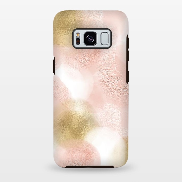 Galaxy S8 plus StrongFit Gold and Pink Blush Dots by  Utart