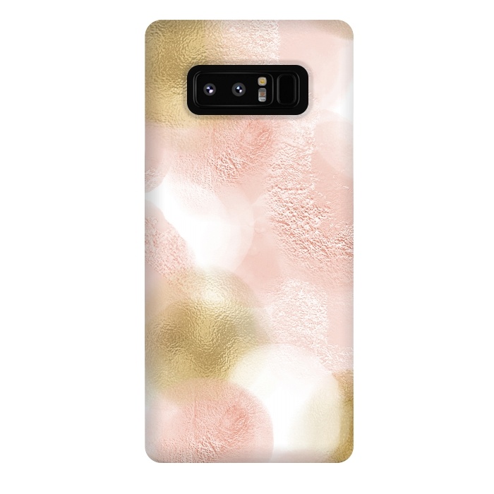 Galaxy Note 8 StrongFit Gold and Pink Blush Dots by  Utart