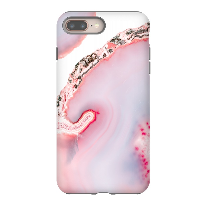 iPhone 7 plus StrongFit Pink Agate Slices by  Utart
