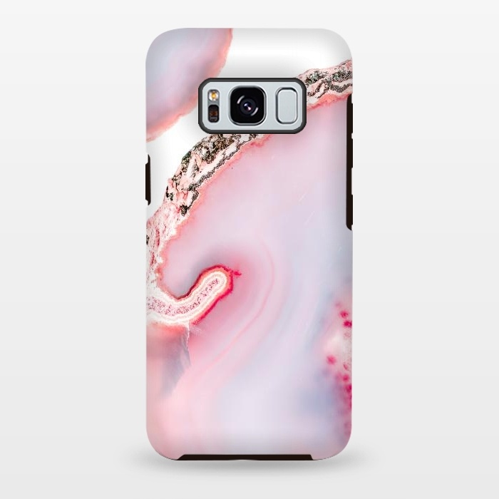 Galaxy S8 plus StrongFit Pink Agate Slices by  Utart