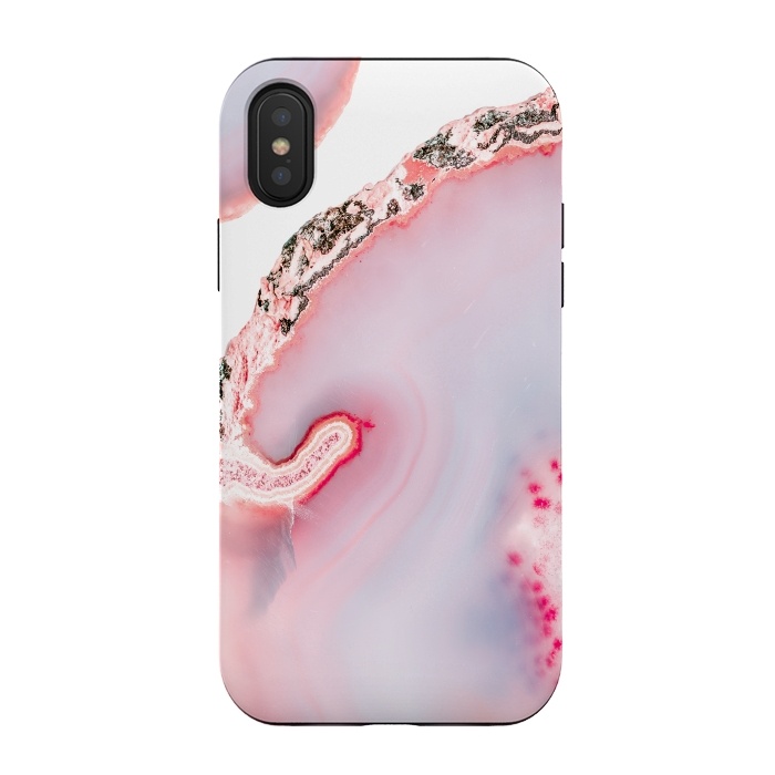 iPhone Xs / X StrongFit Pink Agate Slices by  Utart