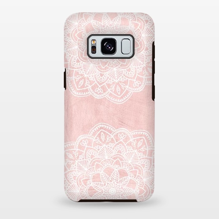 Galaxy S8 plus StrongFit White and Pink Mandala by  Utart
