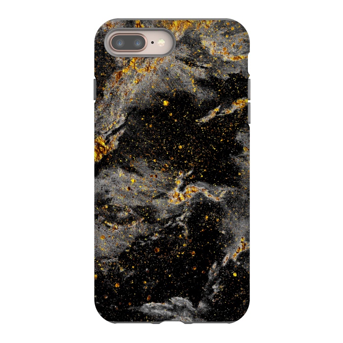 iPhone 7 plus StrongFit Galaxy Black Gold by Gringoface Designs