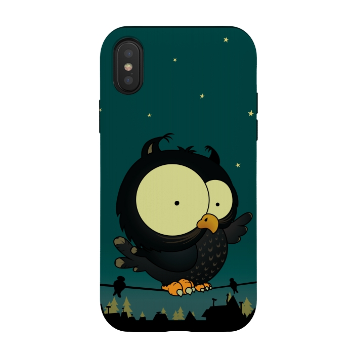 iPhone Xs / X StrongFit Little Owl by Mangulica