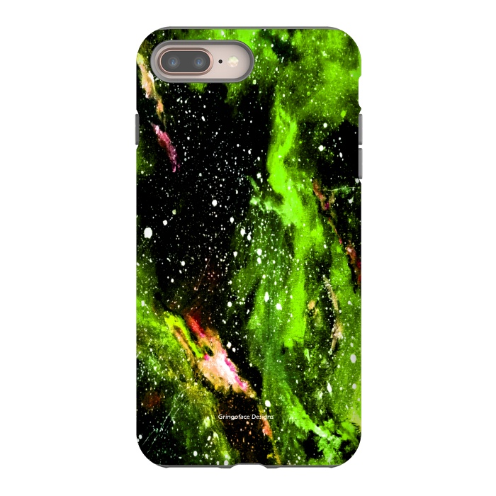 iPhone 7 plus StrongFit Green Galaxy by Gringoface Designs