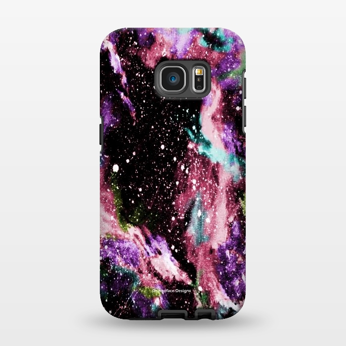 Galaxy S7 EDGE StrongFit Cotton Candy Galaxy by Gringoface Designs