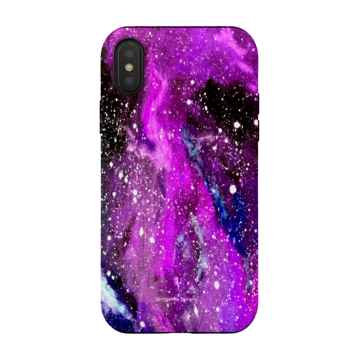 iPhone Xs / X StrongFit Ultraviolet Galaxy by Gringoface Designs