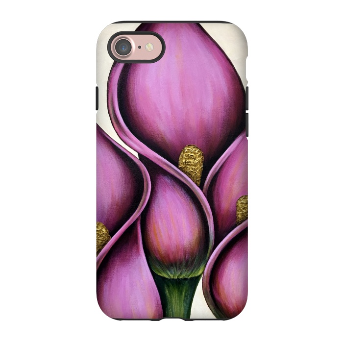 iPhone 7 StrongFit New Pink Calla Lilies by Denise Cassidy Wood