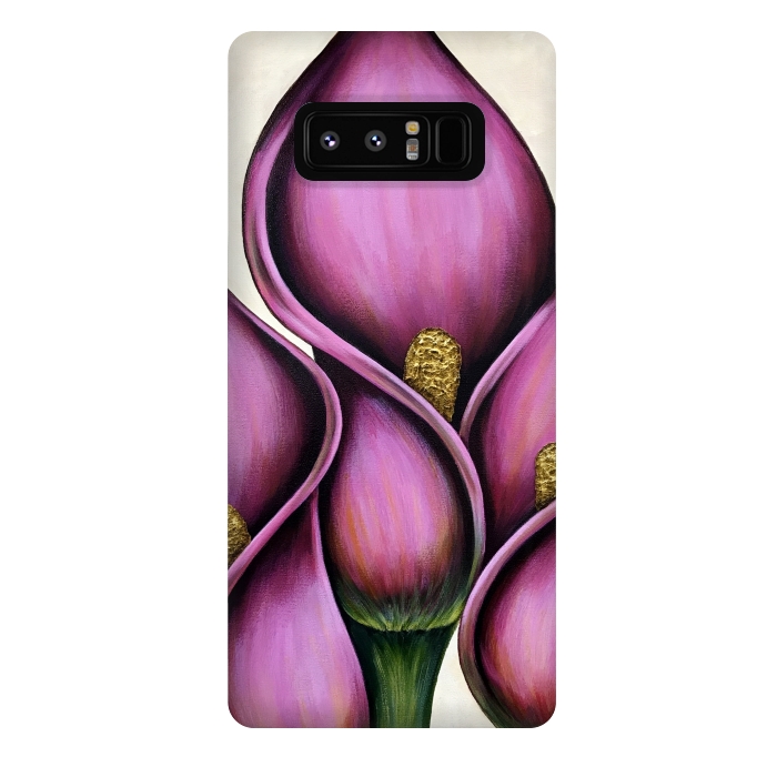 Galaxy Note 8 StrongFit New Pink Calla Lilies by Denise Cassidy Wood