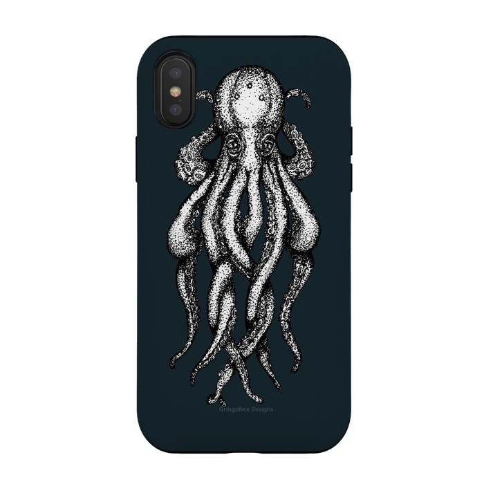 iPhone Xs / X StrongFit Octopus 1 by Gringoface Designs