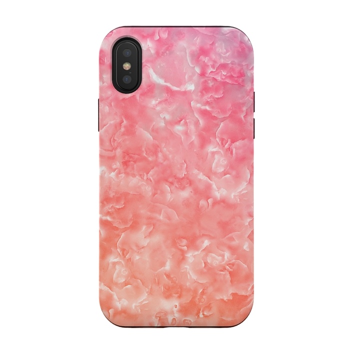 iPhone Xs / X StrongFit Pink Mother of Pearl Pattern by  Utart