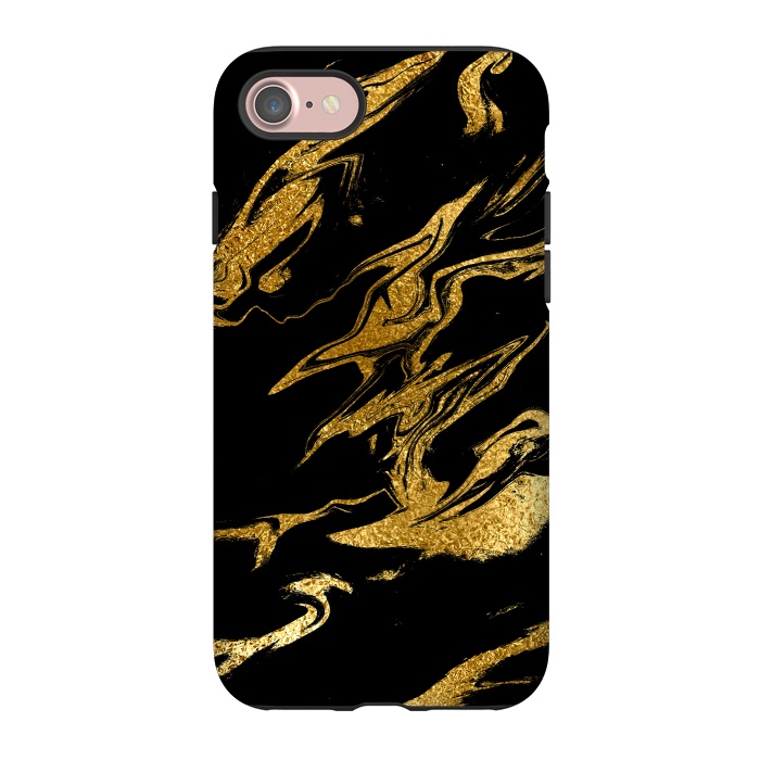 iPhone 7 StrongFit Black and Gold Luxury Marble by  Utart