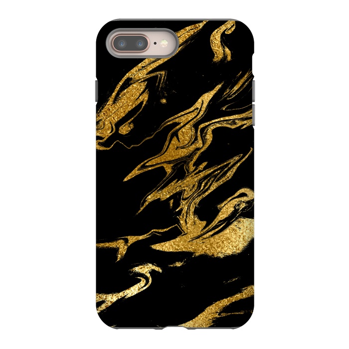 iPhone 7 plus StrongFit Black and Gold Luxury Marble by  Utart