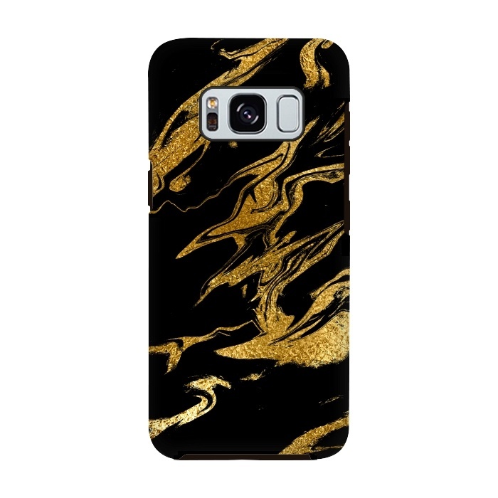Galaxy S8 StrongFit Black and Gold Luxury Marble by  Utart
