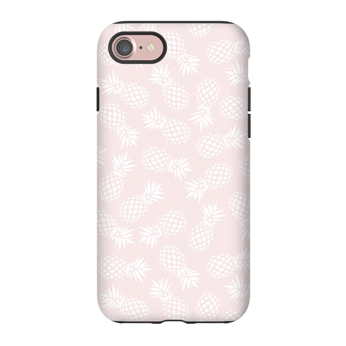 iPhone 7 StrongFit Pineapple pattern on pink 022 by Jelena Obradovic