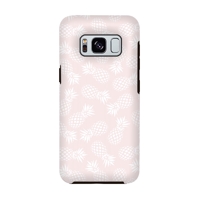 Galaxy S8 StrongFit Pineapple pattern on pink 022 by Jelena Obradovic