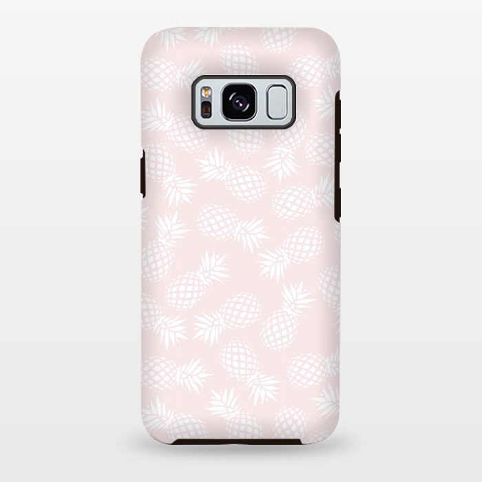 Galaxy S8 plus StrongFit Pineapple pattern on pink 022 by Jelena Obradovic