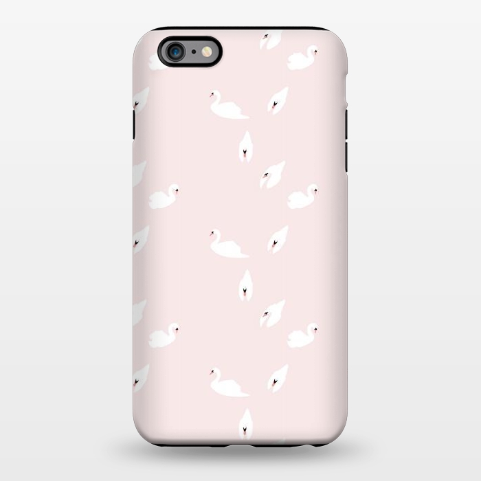 iPhone 6/6s plus StrongFit Swan Pattern on Pink 034 by Jelena Obradovic