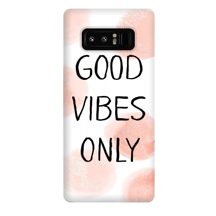 Galaxy Note 8 StrongFit Good Vibes Only - Rose Gold Polka Dots by  Utart