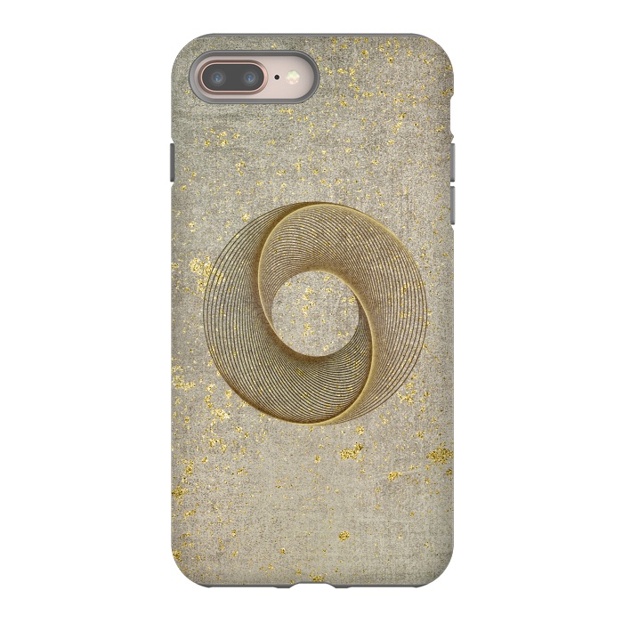 iPhone 7 plus StrongFit Golden Line Art Circles 2 by Andrea Haase