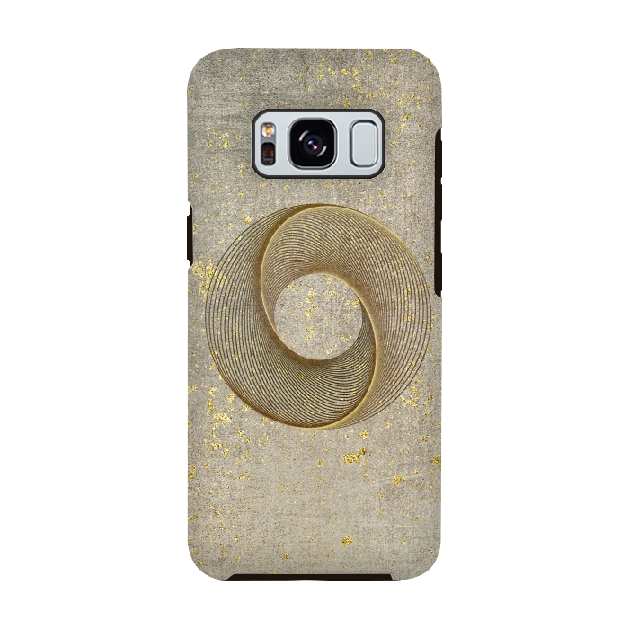 Galaxy S8 StrongFit Golden Line Art Circles 2 by Andrea Haase