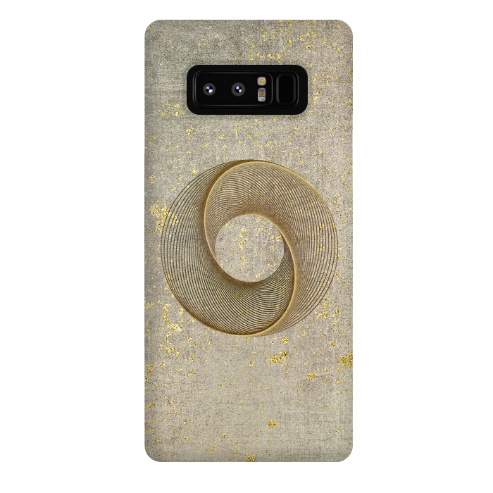 Galaxy Note 8 StrongFit Golden Line Art Circles 2 by Andrea Haase