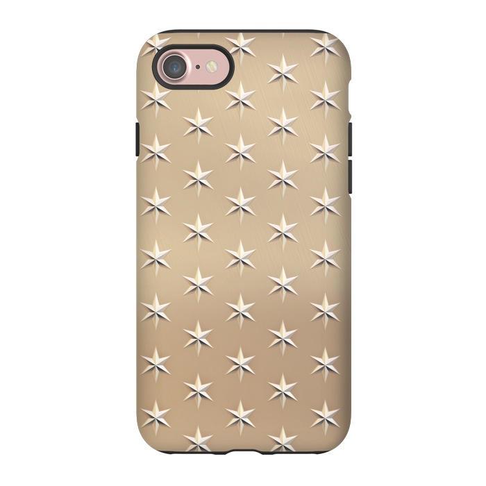 iPhone 7 StrongFit Silver Stars On  Gold by Andrea Haase