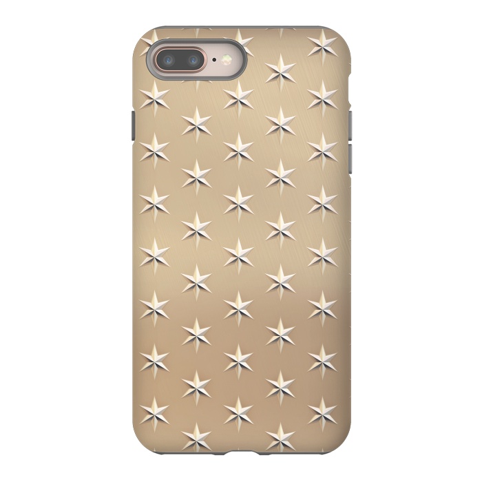 iPhone 7 plus StrongFit Silver Stars On  Gold by Andrea Haase