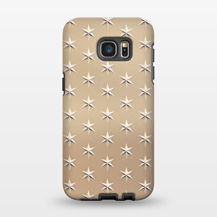 Galaxy S7 EDGE StrongFit Silver Stars On  Gold by Andrea Haase
