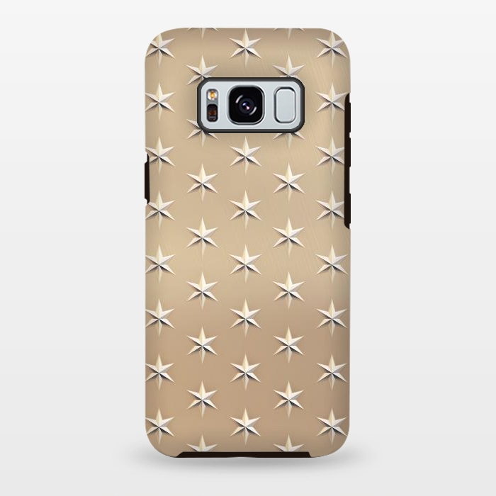 Galaxy S8 plus StrongFit Silver Stars On  Gold by Andrea Haase