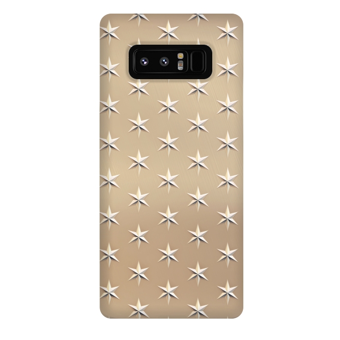 Galaxy Note 8 StrongFit Silver Stars On  Gold by Andrea Haase