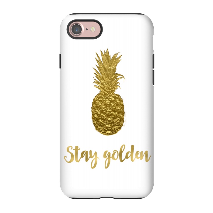 iPhone 7 StrongFit Stay Golden Precious Pineapple by Andrea Haase