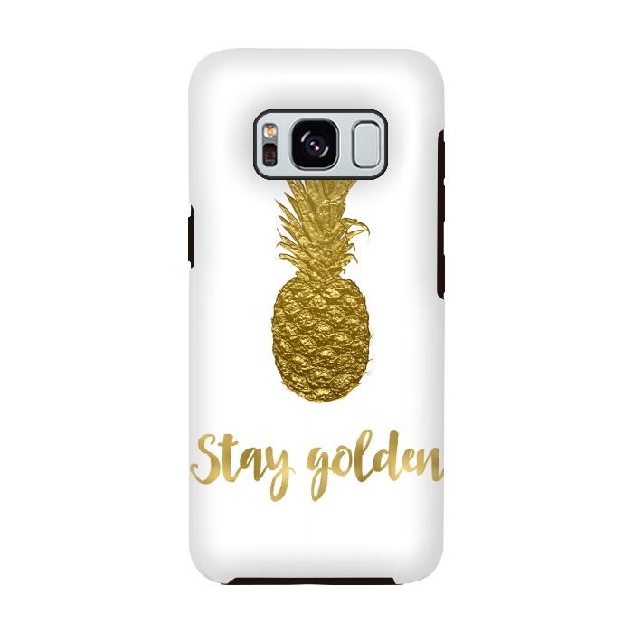 Galaxy S8 StrongFit Stay Golden Precious Pineapple by Andrea Haase